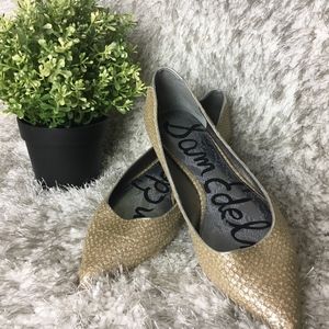 Sam Edelman Women's Flats Gold Heel Size 7.5